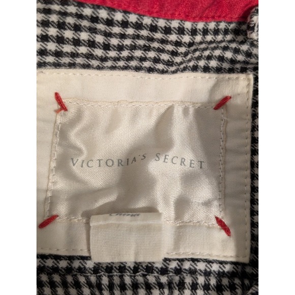 Victoria's Secret Black & White Gingham Long Sleeve Cotton/Silk Shirt‎ Large - Picture 9 of 12